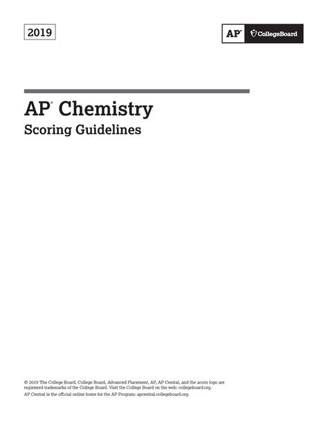AP&174; Chemistry 2013 Free-Response Questions. . 2019 ap chemistry frq